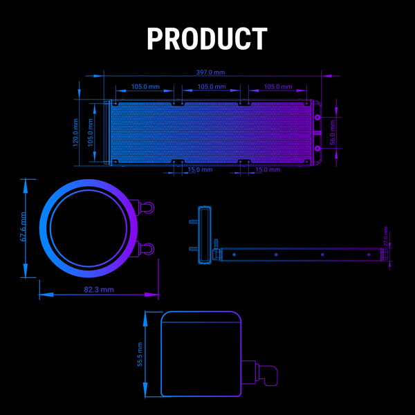 Ant Esports ICE Chroma ARGB 360mm White CPU Liquid Cooler